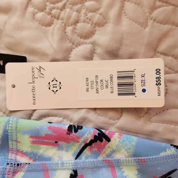 Nanette Lepore Womens Printed Fitness Workout Athletic Leggings Size XL - Picture 6 of 7